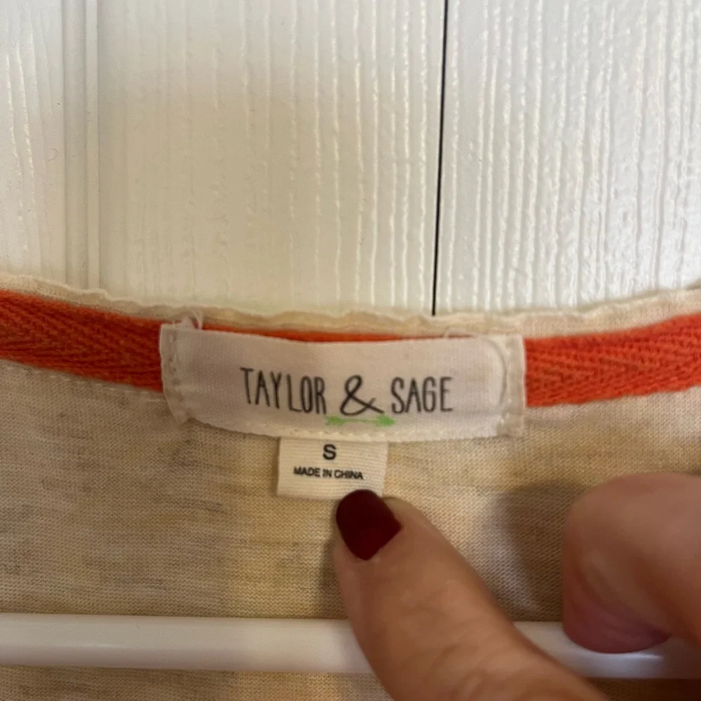 Taylor & Sage Cream and Brown Patterned Tank Top - Picture 7 of 9